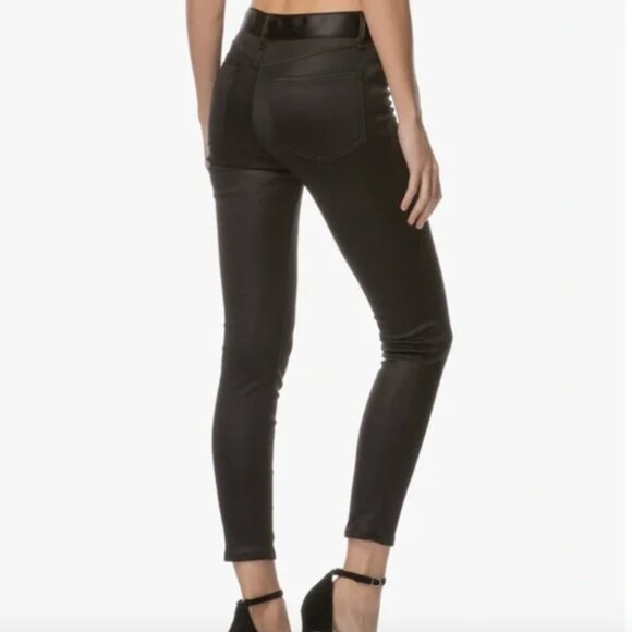 rag & bone Black Sateen High Rise Ankle Skinny Stretch Pants Size 31 - Picture 2 of 16